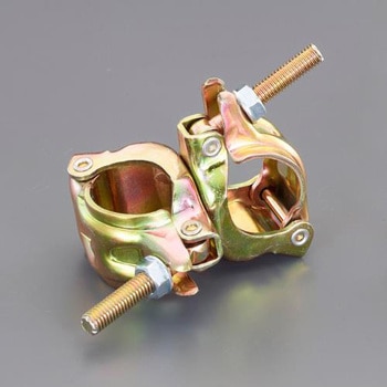 Φ42.7/Φ48.6mm兼用 二連クランプ(直交) - エスコ