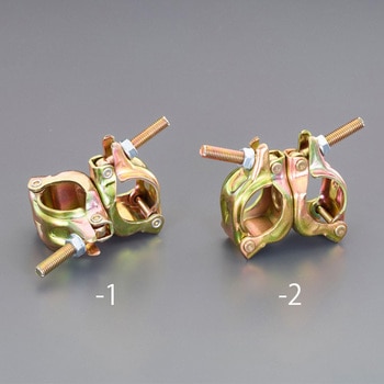 Φ42.7/Φ48.6mm兼用 二連クランプ(直交) - エスコ