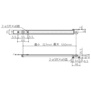 ステー(ステンレス製) - エスコ