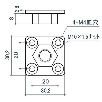 30角用 ナットプレート エスコ