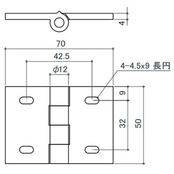 40角用アルミ丁番 エスコ