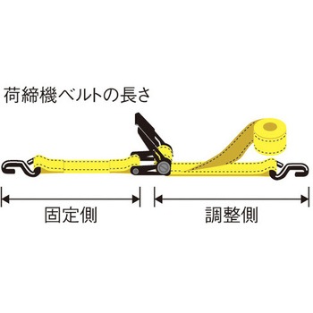1010kg ベルト荷締機(両端アイ型) エスコ