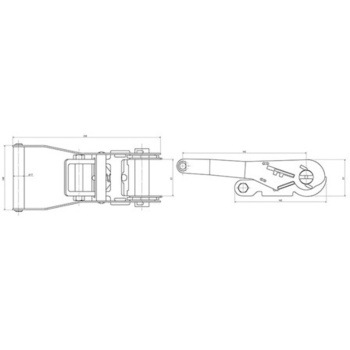 1010kg ベルト荷締機(両端アイ型) エスコ