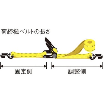 1010kg ベルト荷締機(両端アイ型) エスコ