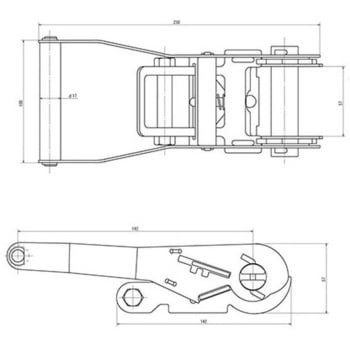 2030kg ベルト荷締機(エンドレス) エスコ