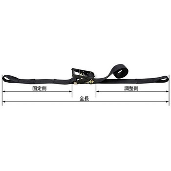 764kg ベルト荷締機(両端アイ型) エスコ