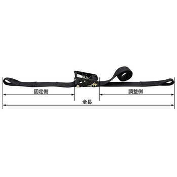 254kg ベルト荷締機(両端アイ型) エスコ