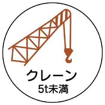ヘルメットステッカー(クレーン5t未満) エスコ