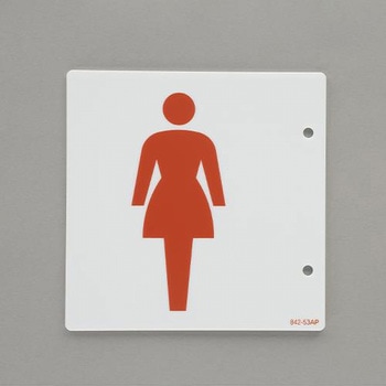 トイレ表示板(突き出し型/女性表示) エスコ