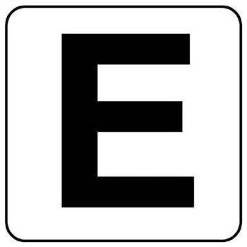 アルファベット表示ステッカー[E] - エスコ