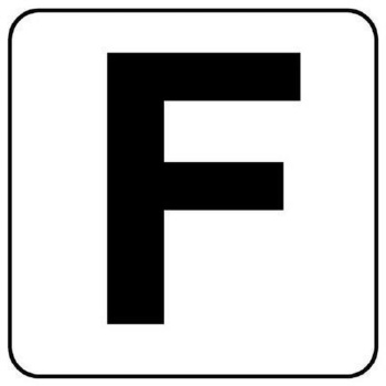 アルファベット表示ステッカー[F] エスコ