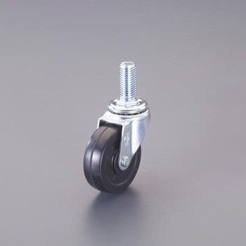 自在キャスター(ゴム車/ブレーキ無) エスコ