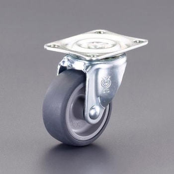 キャスター(自在金具付・エラストマー車輪) エスコ