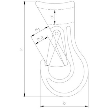 1.25ton ワイヤーロープ用フック エスコ