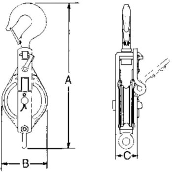 1ton フック型滑車(ステンレス) エスコ