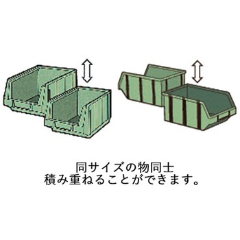 パーツトレー連結(重ね置型・緑) エスコ