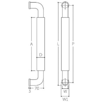 O型ハンドル(鏡面) エスコ