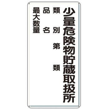 危険物標識(鉄板/少量危険物～) エスコ