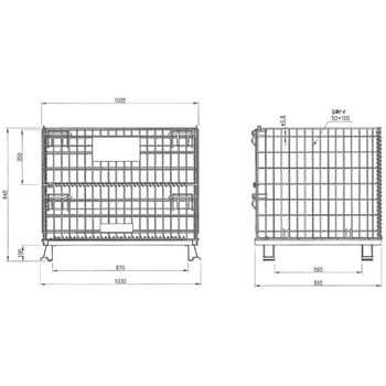 1000kg メッシュパレット エスコ
