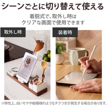 iPad mini 8.3インチ 第6世代 (2021年) ペーパーライクフィルム 紙のような描き心地 着脱式 ケント紙 ブルーライトカット 反射防止 指紋防止 エレコム
