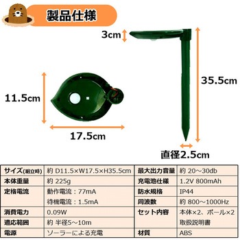 ソーラーもぐらブロック2P センター商事
