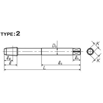 AUSP RC 1/8-28 Z-PRO 管用テーパねじ用コーティングスパイラルタップ