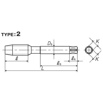 PM-PO P4 M18X1.5 難削材用ポイントタップ PM-PO 1本 ヤマワ(YAMAWA