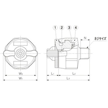 山形充円錐ノズル(ワンタッチ着脱) INJJX-Yシリーズ いけうち