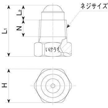 1/8MCCRPΦ2.0S303 直進ノズル(丸底仕様) CCRPシリーズ 1個 いけうち