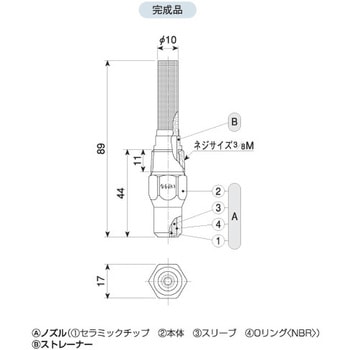 直進ノズル(トリミング用) CMP-Tシリーズ - いけうち