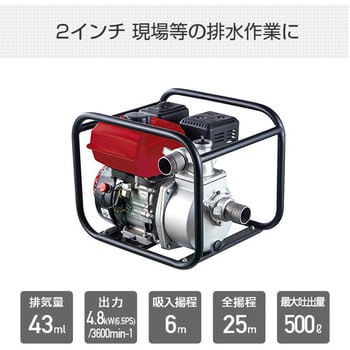 EWP-20D エンジンポンプ 1台 ナカトミ 【通販サイトMonotaRO】