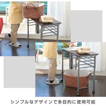 NPSTC-8040(ABR/SBK) 折りたたみデスク キャスター付き 1台 YAMAZEN