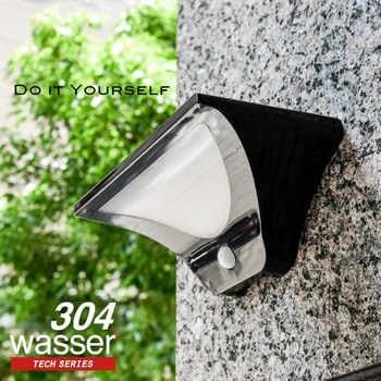 wasser  tech304  LEDセンサーライト コードレス ソーラー充電式 大河商事