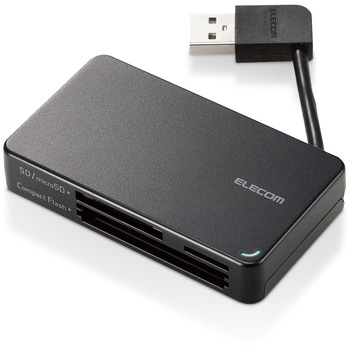 カードリーダー USB2.0 ケーブル収納タイプ Windows11 Mac エレコム
