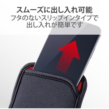 スマホポーチ 1台収納 Sサイズ スリップインタイプ 背面ポケット付 エレコム