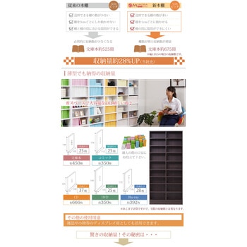 棚が全段動く 薄型本棚 ワイドタイプ 9段 Memoria(メモリア)