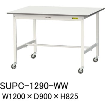 軽量作業台/耐荷重128kg_移動式H825_ワークテーブル150シリーズ 山金工業