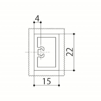 アルミ 角パイプ15×22×2ホール付 トステム(LIXIL)
