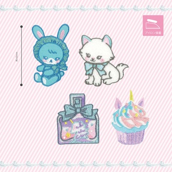 ワッペン ユニコーンカップケーキ クラシカルモダンシュシュ