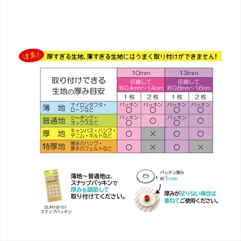 ワンタッチプラスナップ業務用 大容量パック 10mm 1000組入 サンコッコー