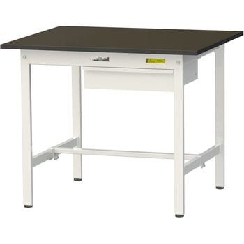 実験用軽量作業台/固定式_指紋レスメラミン天板_引き出し付き_ワークテーブルLABシリーズ_実験用ラボテーブル 山金工業