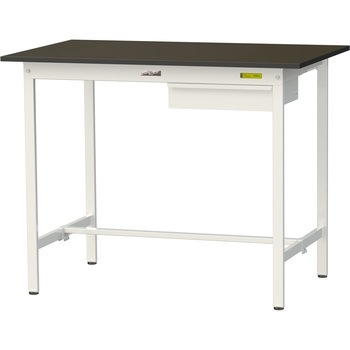 実験用軽量作業台/固定式_指紋レスメラミン天板_引き出し付き_ワークテーブルLABシリーズ_実験用ラボテーブル 山金工業