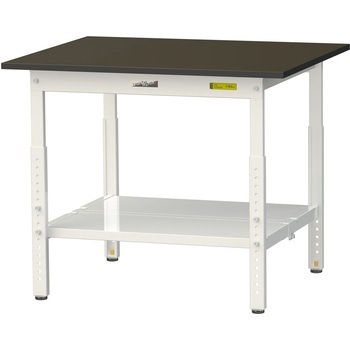 実験用軽量作業台/高さ調整_指紋レスメラミン天板_全面棚付き_ワークテーブルLABシリーズ_実験用ラボテーブル 山金工業