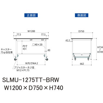 実験用軽量作業台/ワンタッチキャスター付き_指紋レスメラミン天板_全面棚付き_ワークテーブルLABシリーズ_実験用ラボテーブル 山金工業