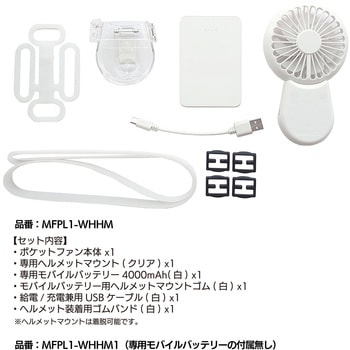 マイファンプラス ヘルメットキット ホワイト(ヘルメット装着用ゴムバンド同梱) 大作商事