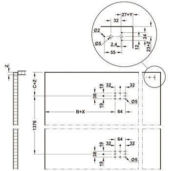 スイング扉金具 モーションV 30/40 FB ハーフェレ