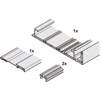 2枚扉用引戸金具 Finetta フラットフロント L 70 F FB レールセット ハーフェレ