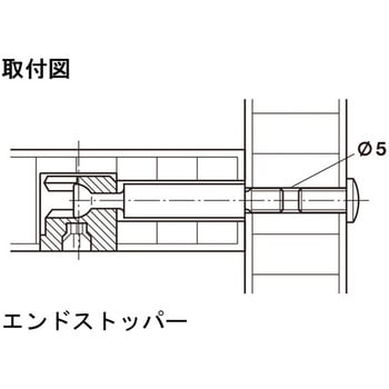 エンドスクリュー 連結ネジ3個 M4 ネジ付 ハーフェレ