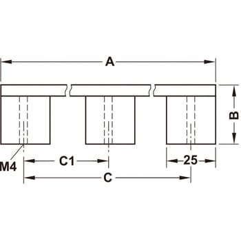 家具用ハンドル ステンレス 100.66タイプ ベース付き ハーフェレ