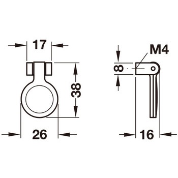 家具用ハンドル レザー 101.18タイプ - ハーフェレ